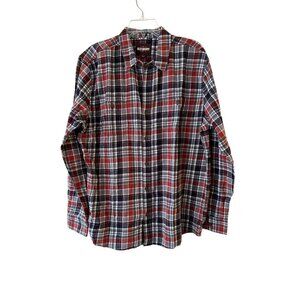 Alesbury Plaid Button-Up Flannel Collared Shirt Regular Fit Long Sleeve L NWOT